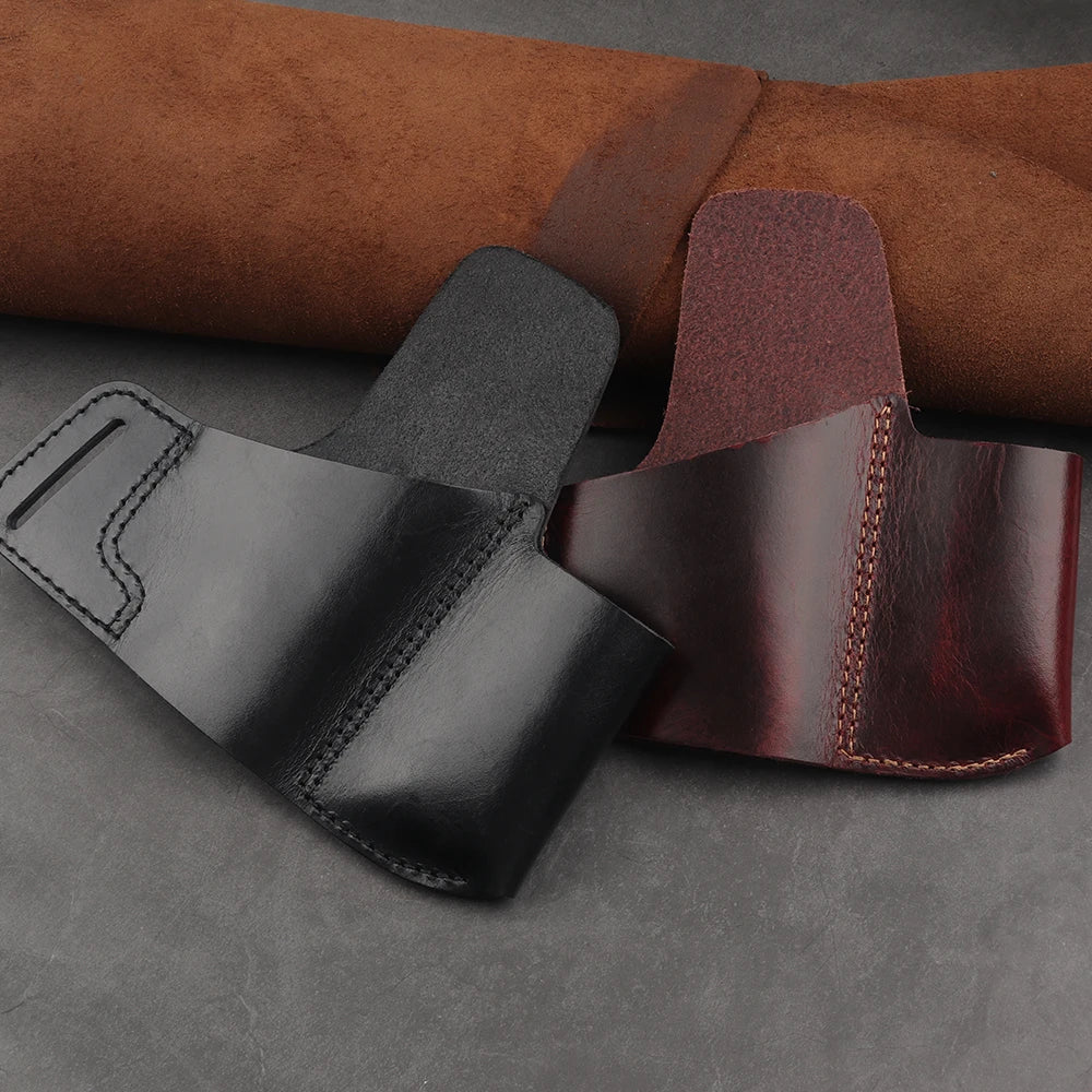 Tactical 1911 Genuine Leather Waist Belt Quick Draw Gun Golster with Concealed Cartridge Pouch for Hunting Accessories