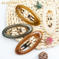 10cm New Simple UV Oval Spring Hair Clip Premium Plastic Hair Clips Hairpin for Girls Hair Accessories Wholesale