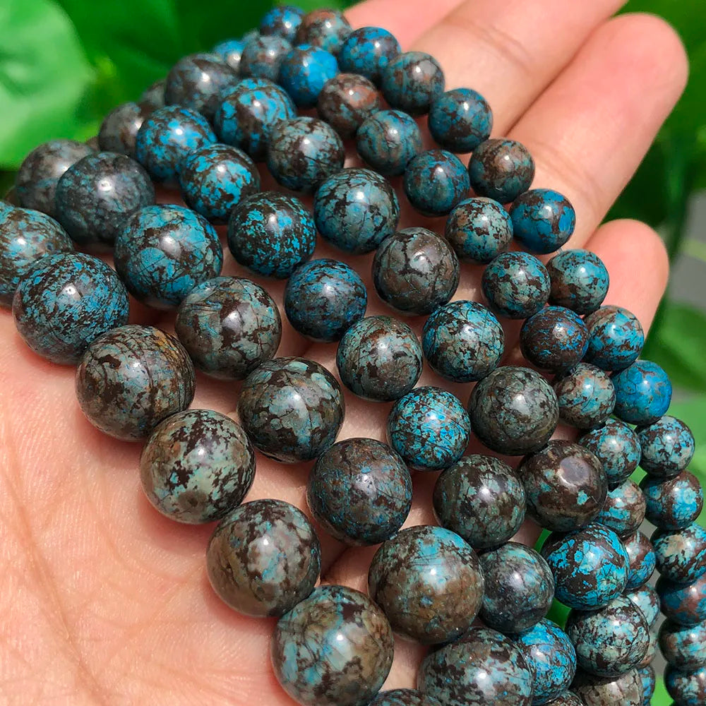 Wholesale 4-12mm Round Blue Crazy Lace Agate Natural Semi Gemstone Loose Beads for Jewelry Making 15 Inches