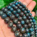 Wholesale 4-12mm Round Blue Crazy Lace Agate Natural Semi Gemstone Loose Beads for Jewelry Making 15 Inches MegaBDM