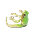 Animal Aesthetic Jewelry Adjustable Green Frog Statement Ring for Women Men Vintage Brass Latest-Tree Frog Finger Ring DJ-4=T