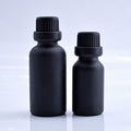OBROU Cheap Price 5ml 10ml 15ml 20ml 30ml 50ml 100ml Black Frosted Glass Dropper Bottle with Plastic Plug for Beard Oil