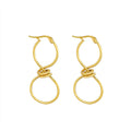 Hot Selling Marka 8 Word Solid Color Kink Earrings Stainless Steel Earrings Plated 18K Gold Earrings for Women