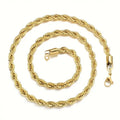 Hypoallergenic 18K Gold Plated Waterproof Tarnish Free Stainless Steel Jewelry Twisted Rope Chain Necklace  for Women Jewelry