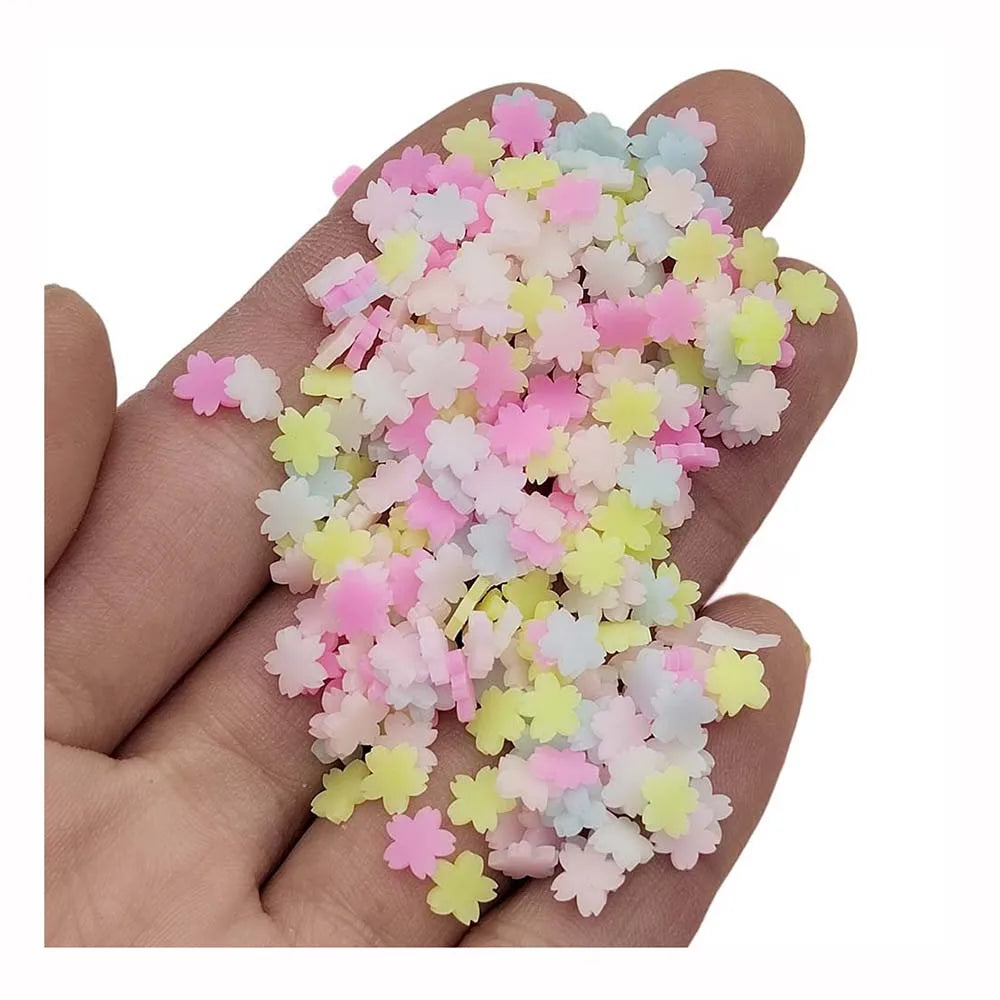 Wholesale Hot Mini Jelly Flower Cherry Flowers Charms Polymer Clay Beads Beautiful for Kids DIY Stickers