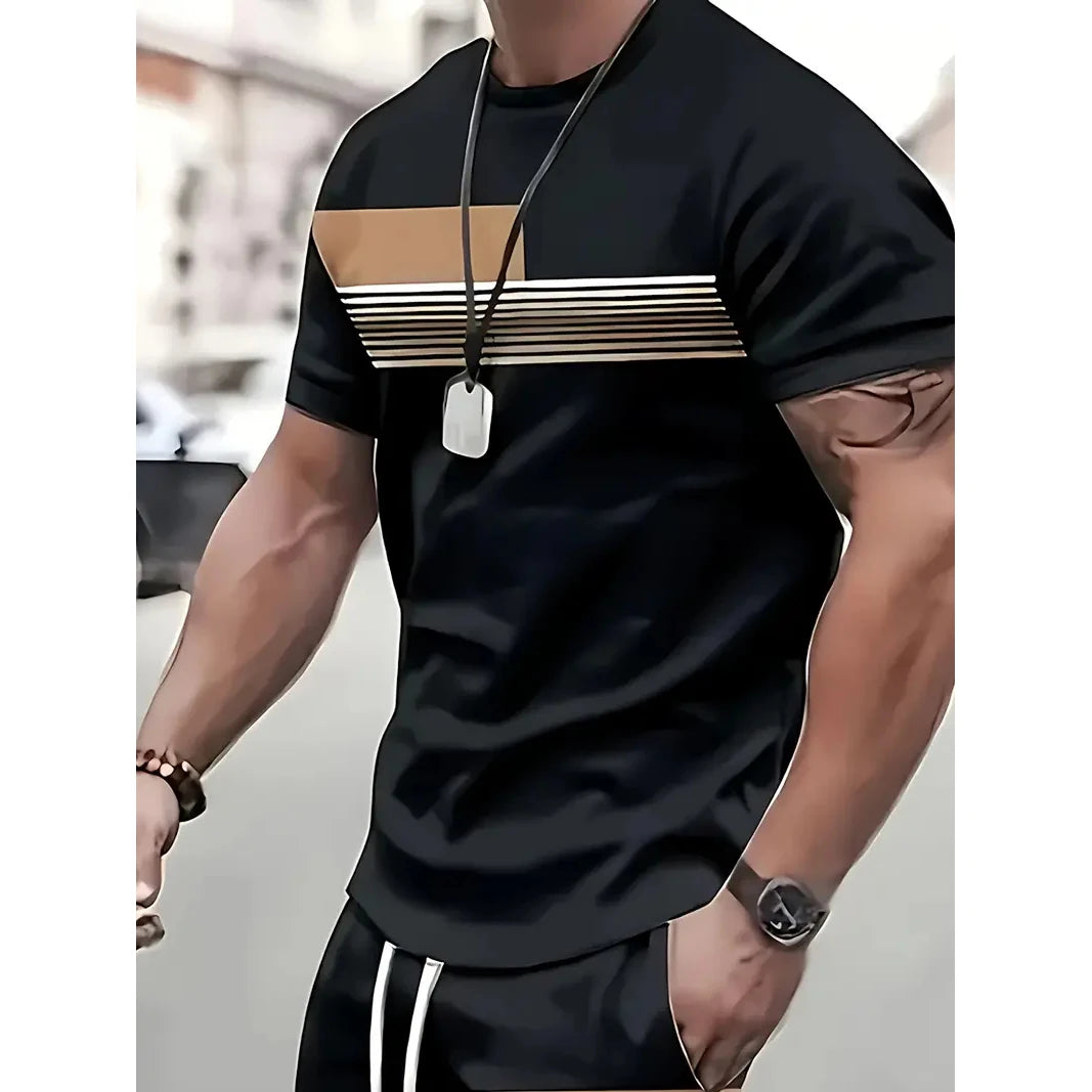 Men's Trendy Simple Animal Pattern T-Shirts Custom Design Smart Casual Fashion Hot Sale E-commerce Platforms Knitted MOQ 2