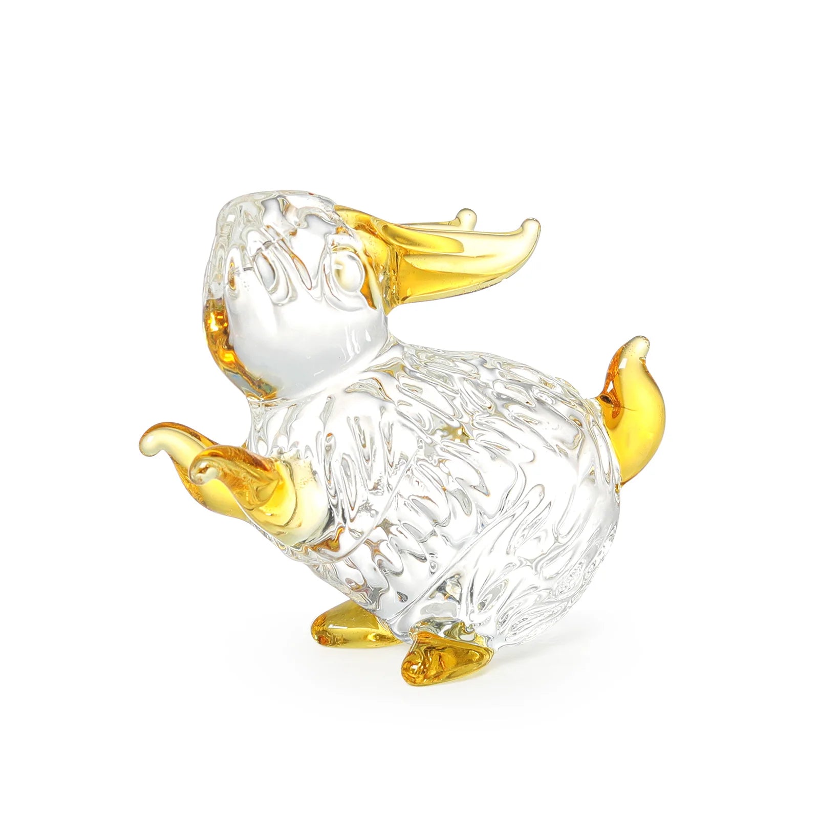 Handmade Crystal Rabbit Figurine Collectible Glass Art Zodiac Rabbit Animal Statue Spring Easter Ornament Gift
