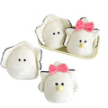 Cartoon Anime Oyster Plush Keychains Toys Pendant Cute Marine Food Bow Doll Soft Plushie Stuffed Animal Keychain for Bag Charm