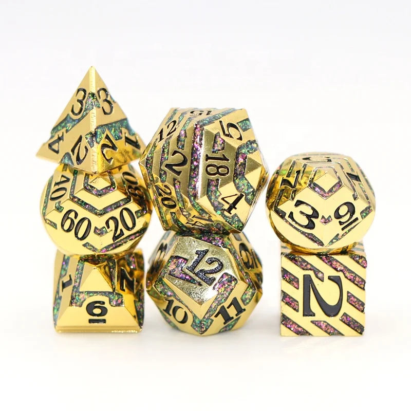 16mm RPG Dice Set Dice Dnd Polyhedral Metal Alloy Dice