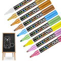 12pcs Metal Liquid Chalk Markers Dry Erase Liquid Chalk Marker Pens Erasable for ChalkboardsOfficeSchoolLED Light Board Pen