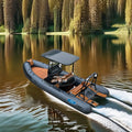 Aluminum hull 19ft 580cm luxury inflatable sport rib boat with pvc or hypalon tube for sale