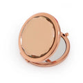 Hot Sale Diamond Shape Rose Gold Frame Crystal Pocket Mirror Customized Round Crystal Jewel Mirror