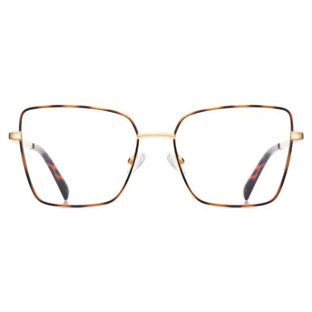 Oversize Square Metal Optical Frames Fashionable Eyewear for Unisex Women Anti-Blue Light Spectacle Glasses Computer Use 6