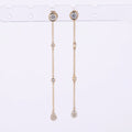 Starsgem 14K Solid Gold DEF VVS Moissanite Stone Earrings Women's Jewelry