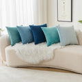 Factory New Arrival Solid Color Simple Luxury Ins Nordic Square Velvet Pillow Cushion Cover for Sofa Bedroom Home Decorative