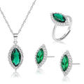 S925 Silver Ring Earrings Elegant Fashion Necklace Set for Women Elegant Female Wedding Jewelry Sets Zircon