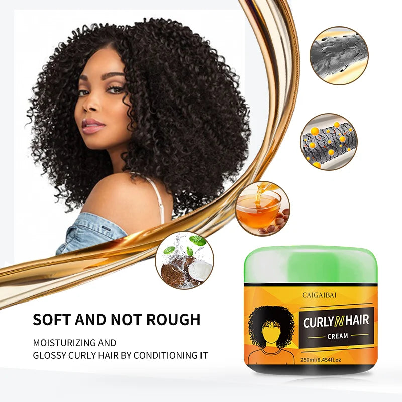 Factory Natural Herbal Organic 300ml Hair Curly Cream Custom Fragrance Hydrating Repairing Curly Cream Gel for All Hair Types