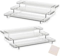 2 Pack 3-Tier Acrylic Display Racks Perfume/Organizer/Cologne Stand Makeup/Cupcake/POP Figures Stand Tiered Display Stand Men