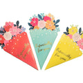 Custom Gold Stamping Valentine's Day Greeting Card Wholesaler Printing Bouquet Greeting Card