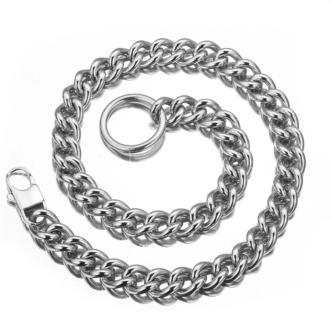 9MM Wide Stainless Steel Twisted Chain Thick Chain Titanium Steel Personality European and American Bib Chain Hip Hop Jewelry