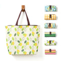 Custom Printed Letter Zipper Shopping Bag with Long Handle Portable Polyester Casual Street Reusable Environmental Handbag