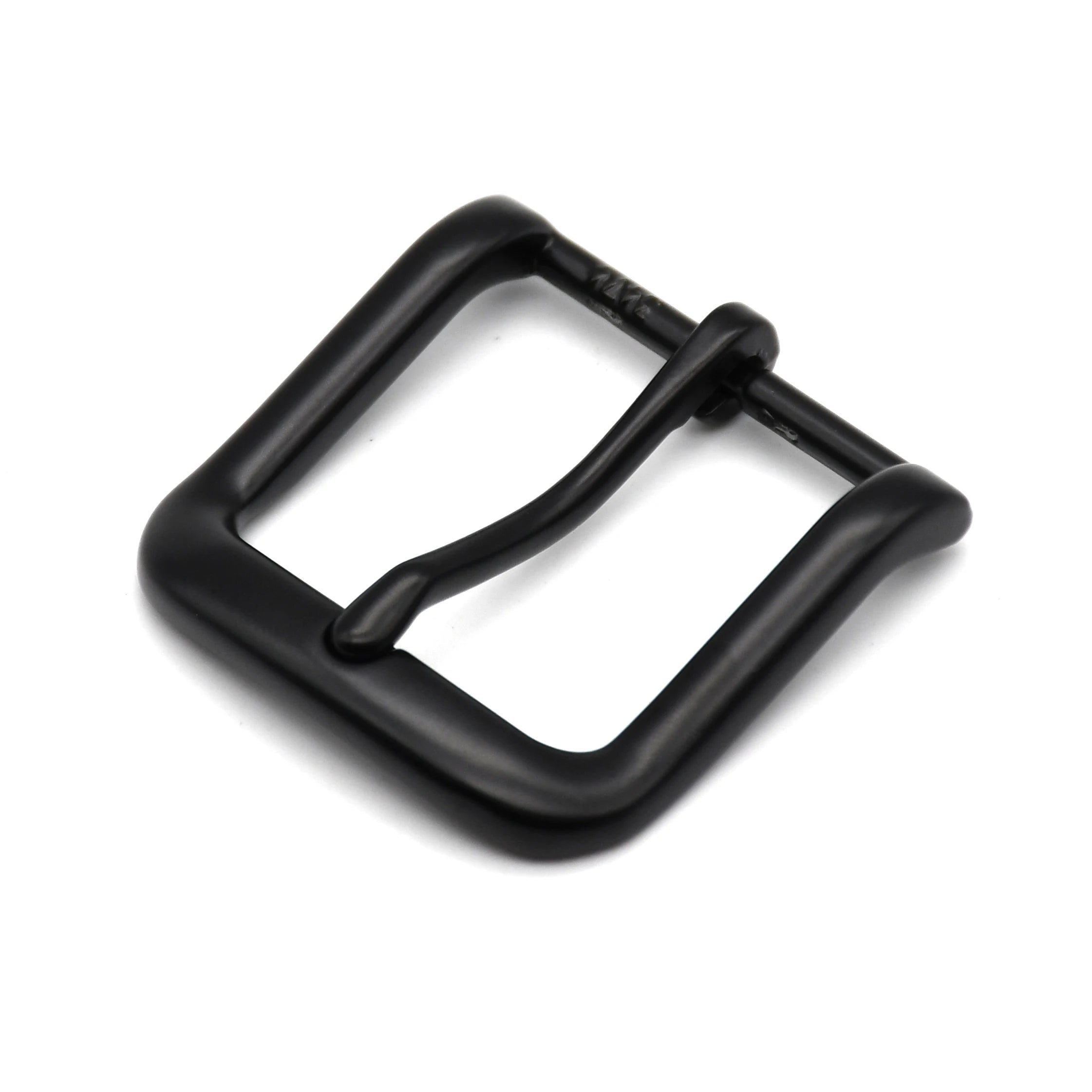 Cloxy 35mm Zinc Alloy Pin Belt Buckle Rounded Black Belt Buckle for Women Matt Black Belt Buckle for Men