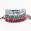 New Fashion Custom Logo Jewelry Luminous Flower Lampwork Glass Beads Adjustable Friendship Bracelet Women