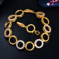 Simple Design Rhodium Plated CZ Stone Micro Paved Round Bracelet Zircon Fashion Jewelry Bracelets for Women Trending Accessories