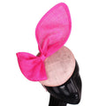 Women's Linen Bowknot Church Hat Feather Gauze Trim 18cm-Elegant Fascinators Base Hair Band for Tea Party Kentucky Derby