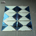 Blue Color Square Shape Backsplash Wall Tile Mirror Glass Tiles Mosaic