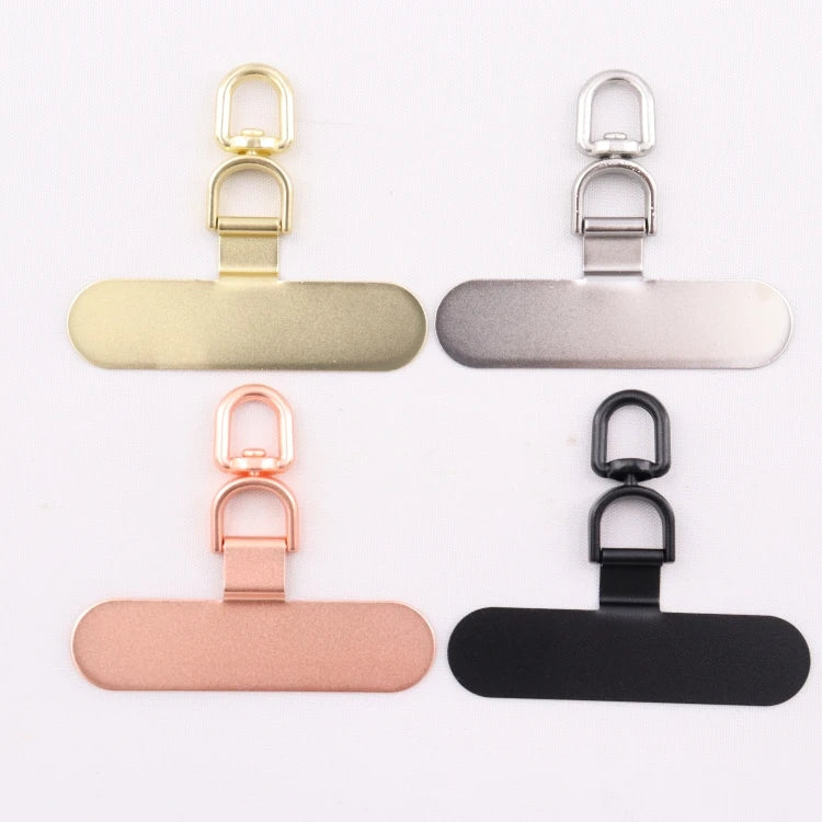 Universal Stainless Steel Slip D-Ring Mobile Phone Tether Tab Phone Lanyard Patch in Rope Shape Metal Phone Clip Bag Hanger