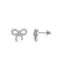 Moissanite Butterfly 925 Sterling Silver Moissanite Chic Round Cut Studs Earrings Rhodium Plated Jewelry for Women