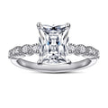 OAHLAN 2 Carat Engagement Ring 925 Sterling Silver Ring Radiant Cut Cubic Zircon Women Ring Wholesale