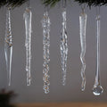 Modern Style Hand Blown ICICLE Pendant Wholesale Christmas Hanging Decor Carved Fairy Model Crystal Crafts
