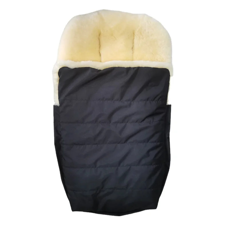 Bering Modern Eco-Friendly Soft Real Full Sheepskin/Polyester Baby Walker Pram Liner Australian OEKO-TEX Sleeping Bag