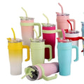 Hot Selling Large Capacity 40oz/1200ML Portable Car Stainless Steel Insulated Cup With Handle and Straw