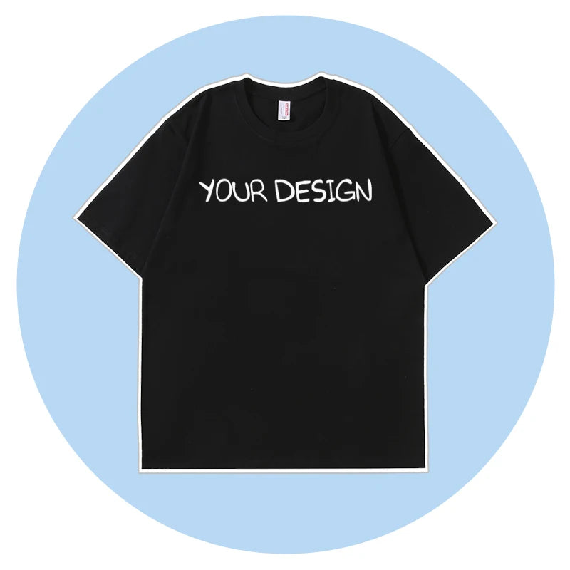 Custom Casual Fashion Knitted Boxy t Shirt Hip Hop Tshirt Print Logo Oversized t Shirt 220 Gsm