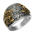 Stainless Steel Punk Black Diamond Scorpion Retro Full Men's Ring Wholesale Jewelry