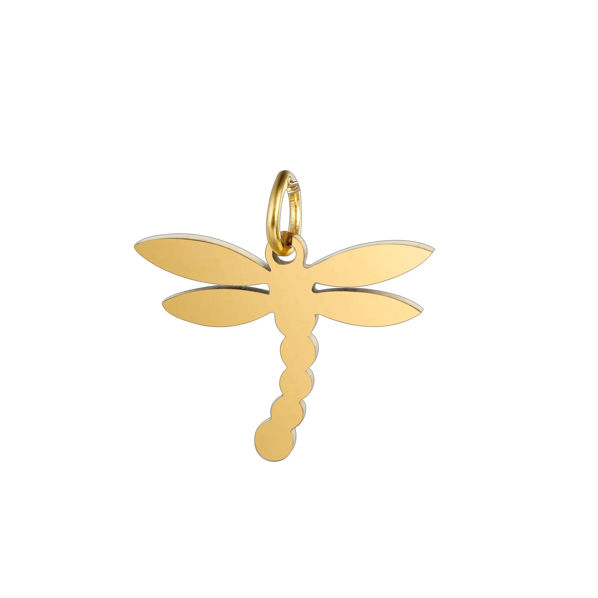 DIY 18K Vaccum Plated Jewelry Pendant Spot Stainless Steel Mirror Polished Cute Animal Dragonfly Charm Pendant