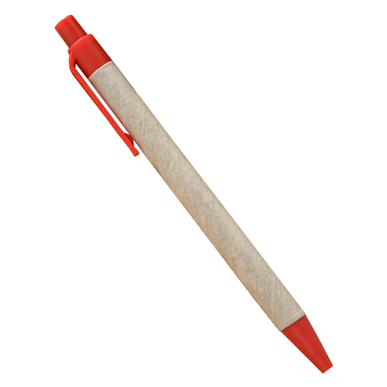 Promotional Eco Friendly Reusable Kraft Paper Ballpoint Pens Custom Logo Retractable Medium Point Black Ink for Office School