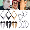 Ear Weights for Stretched Ears Gauges - Stainless Steel Ear Hanger for Ear Dangle Plugs Tunnels