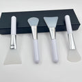Custom Logo ABS +Silicone Material Handle Soft Silicone Head Brush Face Cream Masking Applicator Facial Care Clay Mask Brush