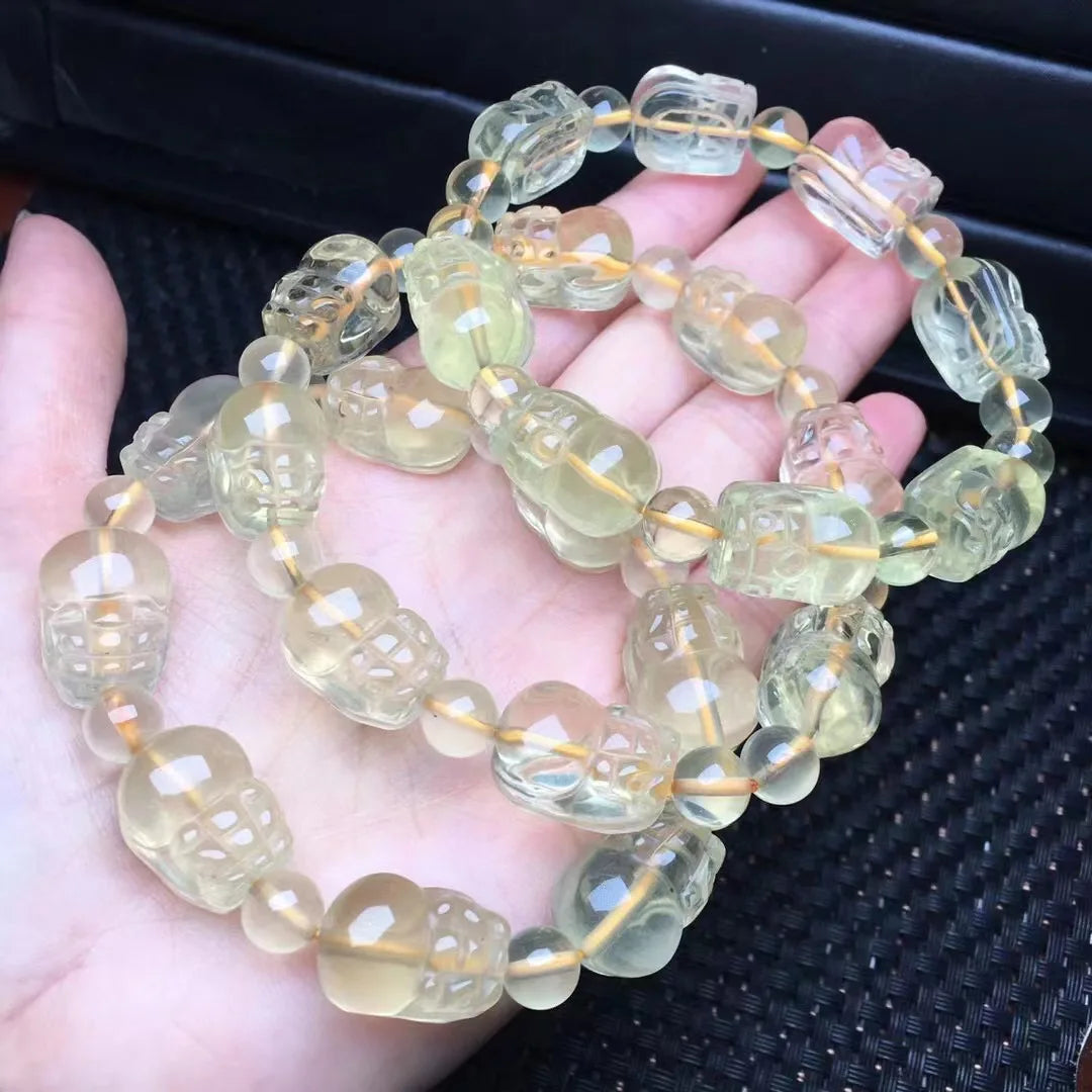 Wholesale  Crystal Quartz Engraving Pixiu High Quality Citrine  Bracelet