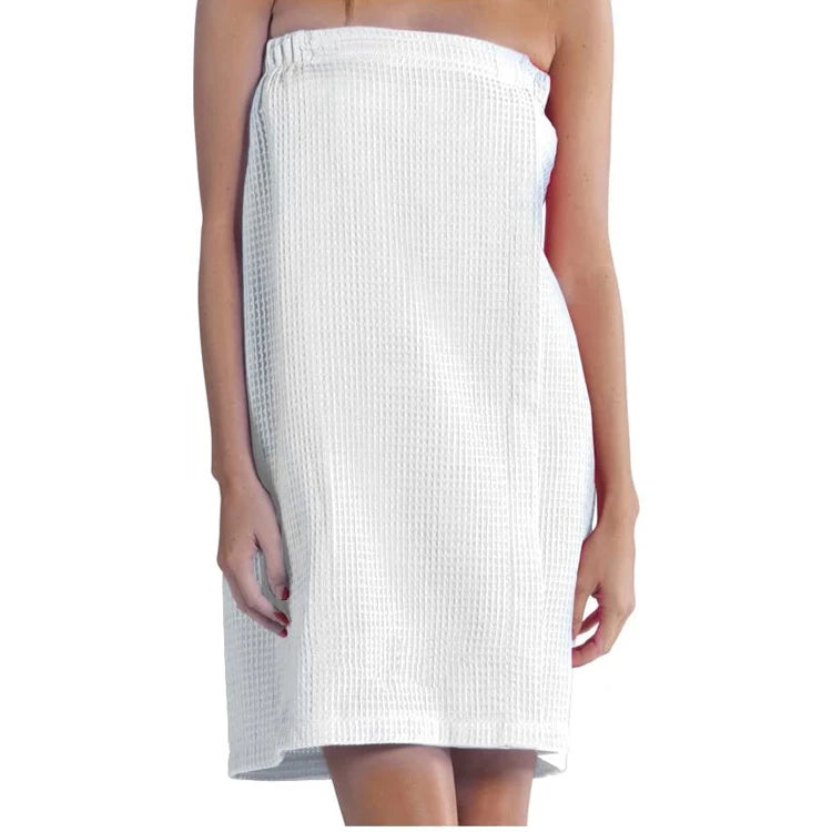 Cotton Waffle Women's Spa Towel Wrap Short Shower Bath Body Wrap After Shower Towel Dress