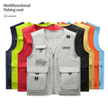 Custom Outdoor Multiple Pockets Zipper Work Utility Fishing Vest Men