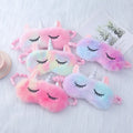 Plush Animal Unicorn Sleeping Mask Cute Horn Soft Fluffy Plush Blindfold Funny Novelty Animal Sleep Mask Eye Cover Eyeshade