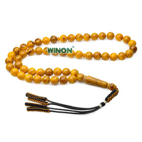 Fashion Popular Muslim Amber Resin Bakelite Rosary Tesbih Pray Beads Unisex Anniversary Handmade Tassel Jewelry Misbaha