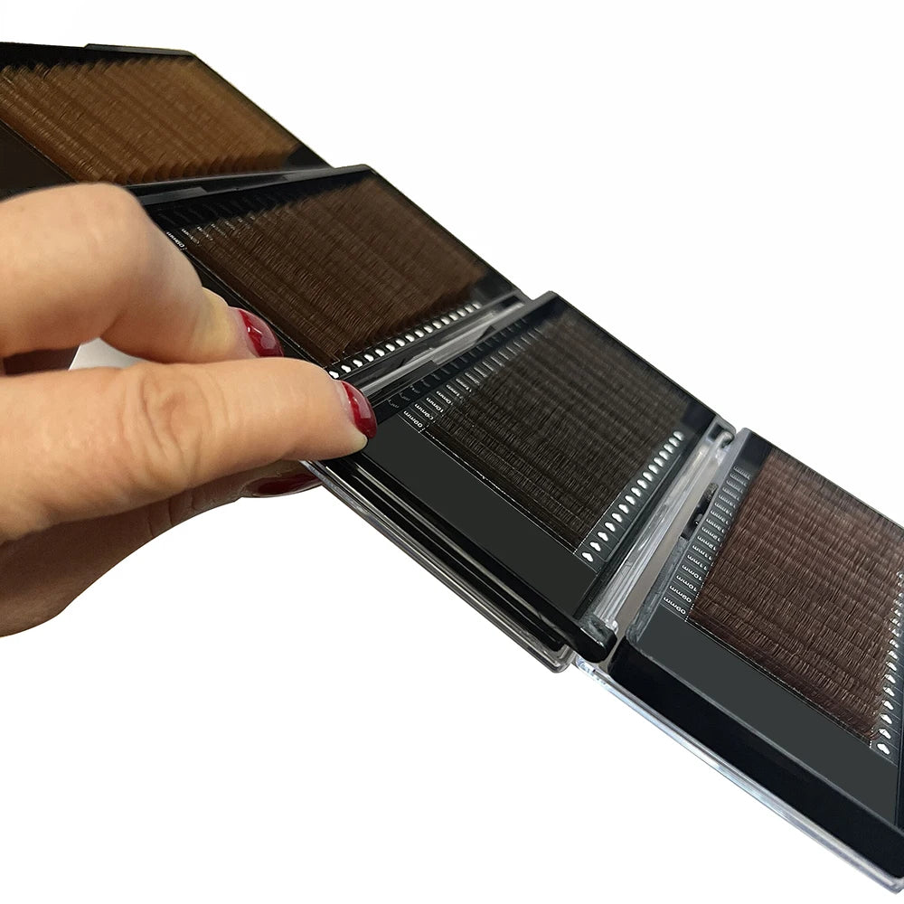 Private Label Brown Color Individual Faux Cashmere Premium Mink Volume Brown Matte Velvet Cashmere Lash Extensions Supplies