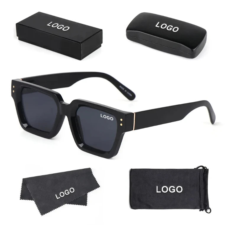 2025 Sunglasses Whole Luxury Custom Logo Premium Shades Women Designer Black Sunglasses Mens Square UV400 Sun Glasses for Men