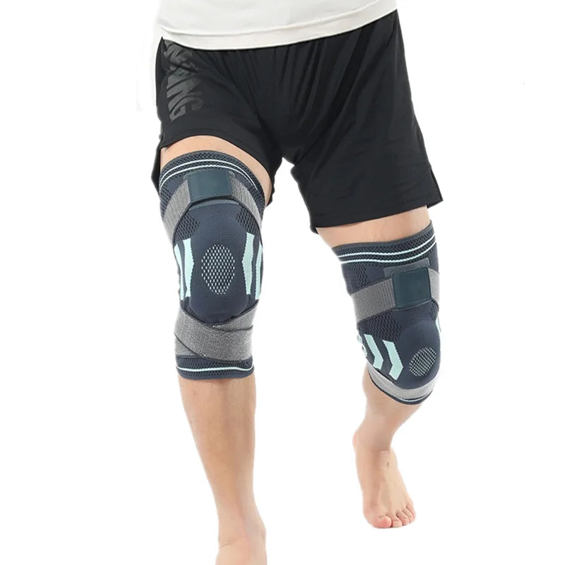 Custom Hot Sale High Elastic Compression Professional Sports Knee Sleeve Support Breathable Bandage Knee Braces for Knee Pain